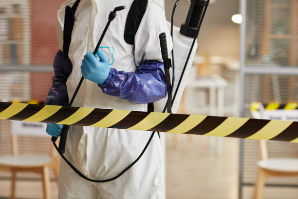 Professional Biohazard Cleanup technician working in Bayside, TX